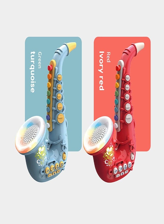 Smaroll Kids Saxophone Toy with Light and Sound,Multifunctional Early Educational Toys Musical Instrument Toy for Toddler Girls Boys Beginners Music Simulation Mini Saxophone, for Kids - Image 2